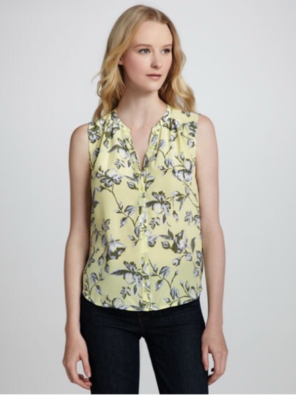 Joie Finnegan silk floral tank, Small